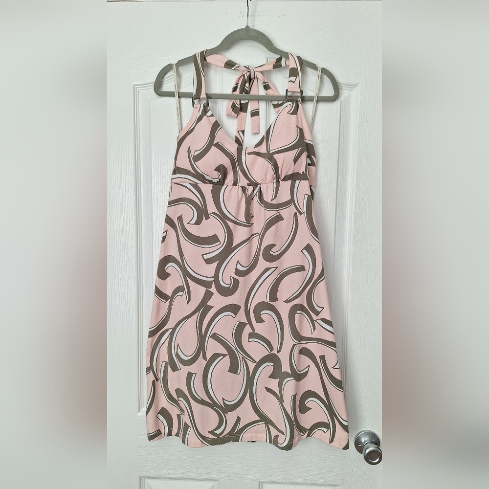 Tommy Bahama Abstract Swirl Pattern Halter Dress Resortwear